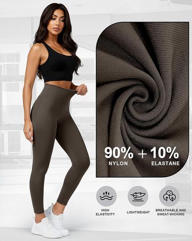 Coume 3 Pack Workout Leggings for Women Seamless Butt Lifting Leggings Compression Tummy Control Mid-Low Waist Yoga Pants in Saudi Arabia