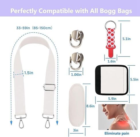 غلاف حزام لحقيبة BOGG مع موصل معدني ، استبدال الكتف Crossbody قابل للتعديل لحمل المطاط الشاطئ in Kuwait