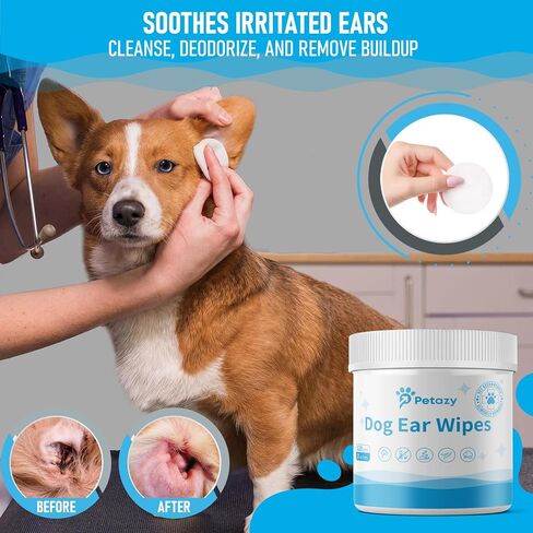 Wrinkle Wipes for Dogs | 3x Larger Dog Face Wipes for French Bulldog and Pug - Cleanse Skin Folds, Tear Stains, Tail Pockets | Anti-Itch, Soothing, & Hypoallergenic with Coconut Oil | 50 Count in Saudi Arabia