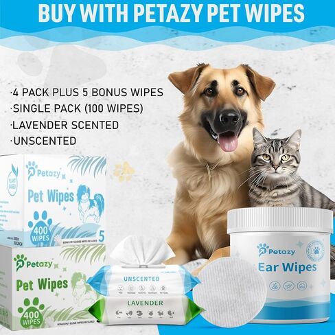 Wrinkle Wipes for Dogs | 3x Larger Dog Face Wipes for French Bulldog and Pug - Cleanse Skin Folds, Tear Stains, Tail Pockets | Anti-Itch, Soothing, & Hypoallergenic with Coconut Oil | 50 Count in Saudi Arabia