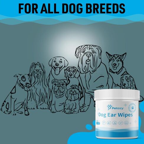 Wrinkle Wipes for Dogs | 3x Larger Dog Face Wipes for French Bulldog and Pug - Cleanse Skin Folds, Tear Stains, Tail Pockets | Anti-Itch, Soothing, & Hypoallergenic with Coconut Oil | 50 Count in Saudi Arabia
