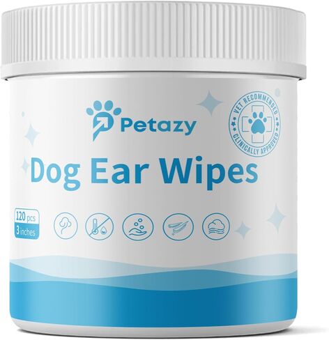 Wrinkle Wipes for Dogs | 3x Larger Dog Face Wipes for French Bulldog and Pug - Cleanse Skin Folds, Tear Stains, Tail Pockets | Anti-Itch, Soothing, & Hypoallergenic with Coconut Oil | 50 Count in Saudi Arabia