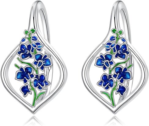 Scottish Thistle Earrings Sterling Silver Hoop Leverback Scotland Thistle earrings Jewelry Gifts for Women in Saudi Arabia