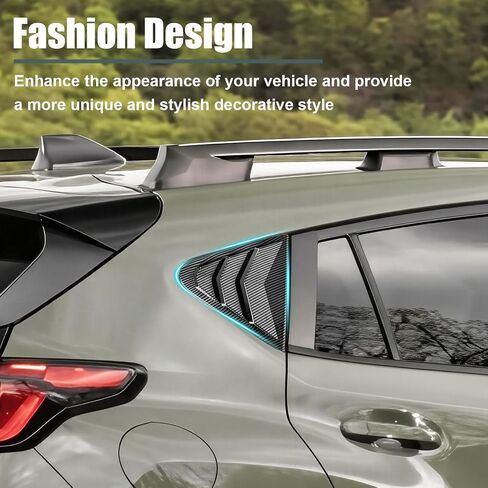 Rear Side Quarter Window Louvers Trim Panel Cover Compatible with for 2024 2025 Subaru Crosstrek Impreza Accesories Sport Style Side Shutter Trim Cover Air Vent Scoop Shade Covers Blinds in Kuwait