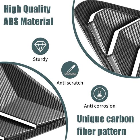 Rear Side Quarter Window Louvers Trim Panel Cover Compatible with for 2024 2025 Subaru Crosstrek Impreza Accesories Sport Style Side Shutter Trim Cover Air Vent Scoop Shade Covers Blinds in Kuwait