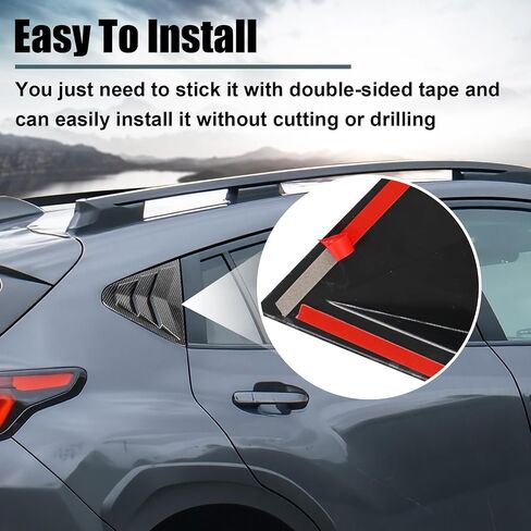 Rear Side Quarter Window Louvers Trim Panel Cover Compatible with for 2024 2025 Subaru Crosstrek Impreza Accesories Sport Style Side Shutter Trim Cover Air Vent Scoop Shade Covers Blinds in Kuwait
