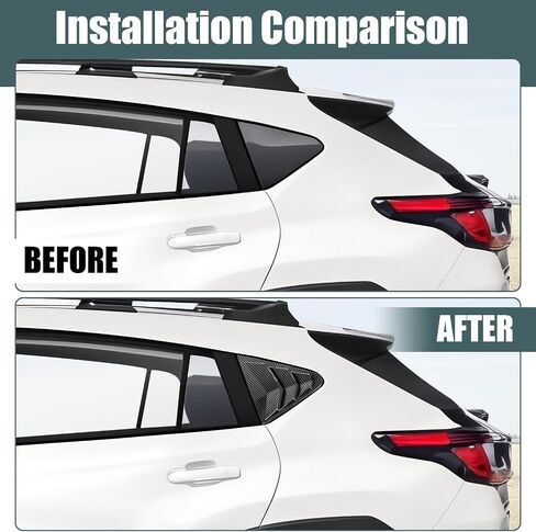 Rear Side Quarter Window Louvers Trim Panel Cover Compatible with for 2024 2025 Subaru Crosstrek Impreza Accesories Sport Style Side Shutter Trim Cover Air Vent Scoop Shade Covers Blinds in Kuwait