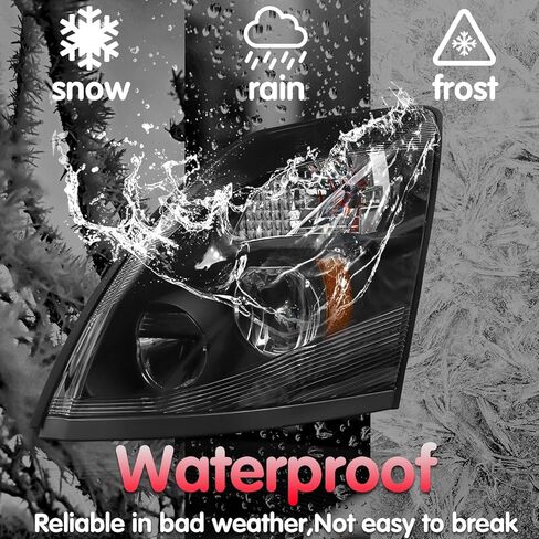 LED Headlight Assembly Compatible with Volvo VNL 2004-2014,Black Factory Style LED High/Low Beam Headlamp Driver and Passenger (Pair of Headlight Assembly) in Kuwait