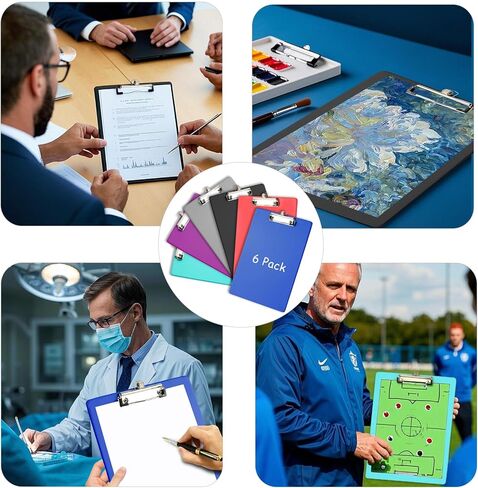 6pcs/مجموعة A4 الحافظة مع حامل القلم ، يحمل ما يصل إلى 100 ورقة من ورقة 8.5x11 ， الحافظة البلاستيكية للممرضة ، الأطفال ، المعلم in Kuwait
