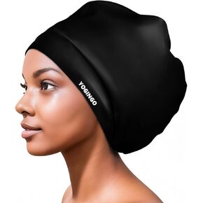 2 Pack Extra Large Swim Cap for Women and Men Adult Youth,Waterproof Silicone Swim Cap for Very Long Hair, Thick Curly Hair & Dreadlocks Braids Weaves Afro Hair in Kuwait