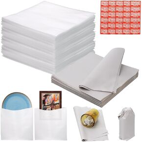 200 PCS Foam Pouches و Packaging Paper for Moving Foodies ، 5 أحجام تعبئة أكياس الرغوة ، ورق الصحف مع ملصقات هشة لحماية الأطباق Cup China (16x16 "، 14x14" ، 12x12 "، 7.8x12" ، 7.8 × 7.8 ") in Kuwait