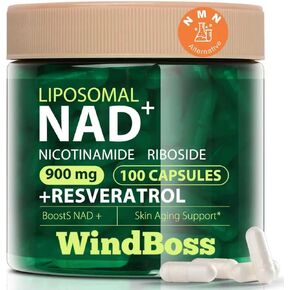 Liposomal NAD+ Supplement, NAD Supplement for Men & Women, with Nicotinamide Riboside & Resveratrol, NAD Booster for Cellular Energy, Anti-Aging & Metabolism – NMNH Alternative – 100 Capsules in Saudi Arabia