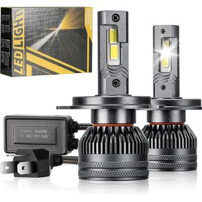 H11/H8/H9/H16 Fog Light Bulbs - 13,000LM Super Bright 6500K White, 800% Brighter Than Halogen, Mini 1:1 Size, 50,000 Hours Lifespan, Plug & Play, Pack of 2 in Kuwait