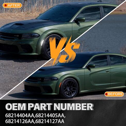 Dynamic Amber & Red LED Side Marker Lights for Dodge Charger 2015-2024 Scan Smoked Lens 4PCS Front & Rear Bumper Reflector Lamp in Saudi Arabia