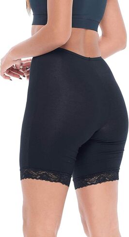 Undersummers Slip Short, Thigh Anti Chafing Shorts Women, Shortlette Cotton Slip Shorts for Women Under Dress, 9" Length in Saudi Arabia