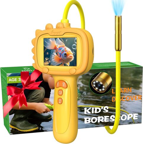 Kids Borescope with Light - Science Science Exploration Toy Kit | هدايا ملهمة للبنين والبنات الذين تتراوح أعمارهم بين 3 ~ 12 | مثالي للتخييم والأنشطة الطبيعة وعيد الميلاد وعيد الميلاد (الأخضر) in Kuwait