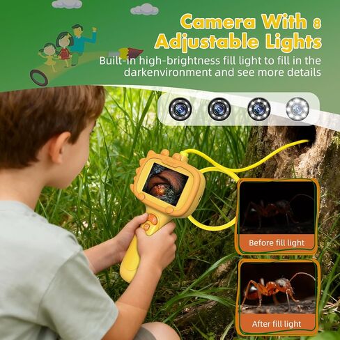 Kids Borescope with Light - Science Science Exploration Toy Kit | هدايا ملهمة للبنين والبنات الذين تتراوح أعمارهم بين 3 ~ 12 | مثالي للتخييم والأنشطة الطبيعة وعيد الميلاد وعيد الميلاد (الأخضر) in Kuwait