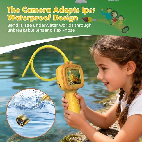 Kids Borescope with Light - Science Science Exploration Toy Kit | هدايا ملهمة للبنين والبنات الذين تتراوح أعمارهم بين 3 ~ 12 | مثالي للتخييم والأنشطة الطبيعة وعيد الميلاد وعيد الميلاد (الأخضر) in Kuwait