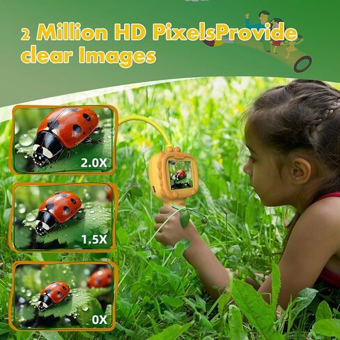 Kids Borescope with Light - Science Science Exploration Toy Kit | هدايا ملهمة للبنين والبنات الذين تتراوح أعمارهم بين 3 ~ 12 | مثالي للتخييم والأنشطة الطبيعة وعيد الميلاد وعيد الميلاد (الأخضر) in Kuwait