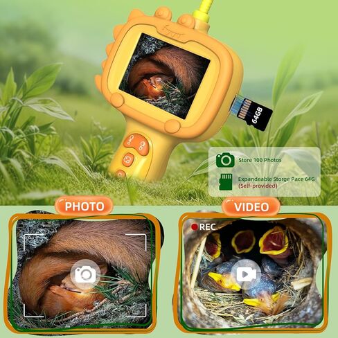 Kids Borescope with Light - Science Science Exploration Toy Kit | هدايا ملهمة للبنين والبنات الذين تتراوح أعمارهم بين 3 ~ 12 | مثالي للتخييم والأنشطة الطبيعة وعيد الميلاد وعيد الميلاد (الأخضر) in Kuwait