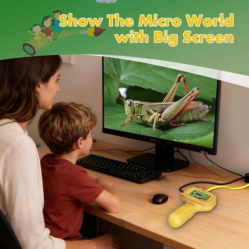 Kids Borescope with Light - Science Science Exploration Toy Kit | هدايا ملهمة للبنين والبنات الذين تتراوح أعمارهم بين 3 ~ 12 | مثالي للتخييم والأنشطة الطبيعة وعيد الميلاد وعيد الميلاد (الأخضر) in Kuwait