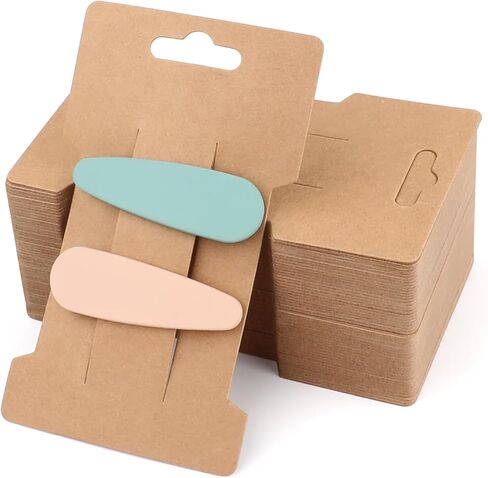 200Pcs Hair Clip Display Cards,2.64x4.53 Inch Hair Bow Holder Cards,350GSM Cardstock Rectangle White Paper Cardboard Hair Barrettes Jewelry Display Holder for Hair Accessories Display and Organizing in Saudi Arabia