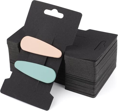 200Pcs Hair Clip Display Cards,2.64x4.53 Inch Hair Bow Holder Cards,350GSM Cardstock Rectangle White Paper Cardboard Hair Barrettes Jewelry Display Holder for Hair Accessories Display and Organizing in Saudi Arabia