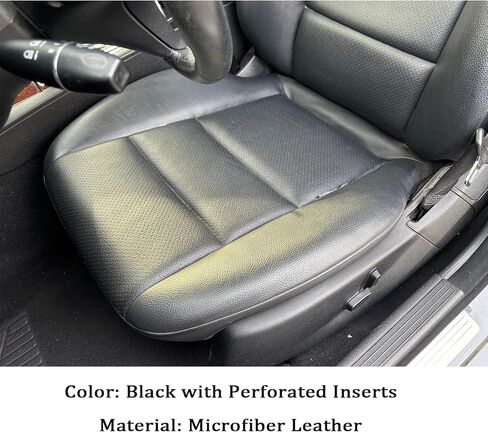 Priprilod Black Leather Driver & Passenger Side Bottom & Top Lean Back Replacement Cover Compatible with Mercedes Benz C250 C250 C350 2008 2009 2010 2011 2012 2013 2014 2015 in Saudi Arabia