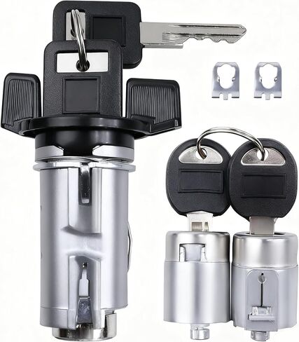 Ignition Switch Lock Cylinder & Door Lock Cylinder Set with Keys Fit for Chevy GMC C1500/C2500/C3500/K1500/K2500/K3500 Full Size Pickup 1988-1994 Replace LC1430 LC1428 924-791 12300443 D1414B 701400 in Saudi Arabia