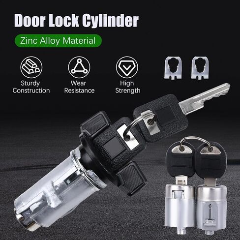 Ignition Switch Lock Cylinder & Door Lock Cylinder Set with Keys Fit for Chevy GMC C1500/C2500/C3500/K1500/K2500/K3500 Full Size Pickup 1988-1994 Replace LC1430 LC1428 924-791 12300443 D1414B 701400 in Saudi Arabia
