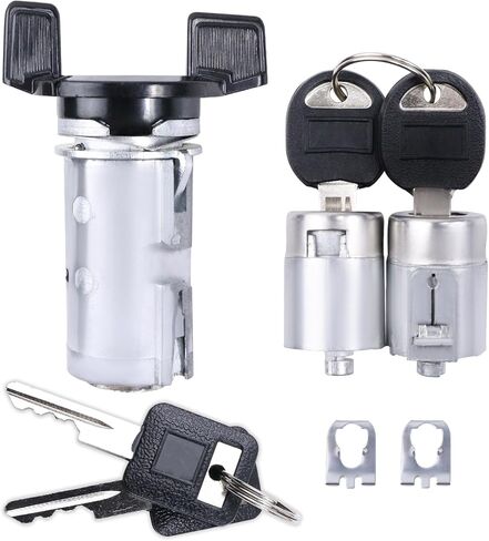 Ignition Switch Lock Cylinder & Door Lock Cylinder Set with Keys Fit for Chevy GMC C1500/C2500/C3500/K1500/K2500/K3500 Full Size Pickup 1988-1994 Replace LC1430 LC1428 924-791 12300443 D1414B 701400 in Saudi Arabia
