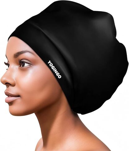 2 Pack Extra Large Swim Cap for Women and Men Adult Youth,Waterproof Silicone Swim Cap for Very Long Hair, Thick Curly Hair & Dreadlocks Braids Weaves Afro Hair in Saudi Arabia