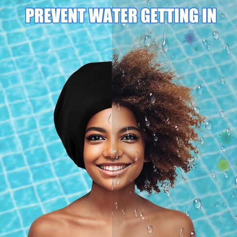 2 Pack Extra Large Swim Cap for Women and Men Adult Youth,Waterproof Silicone Swim Cap for Very Long Hair, Thick Curly Hair & Dreadlocks Braids Weaves Afro Hair in Saudi Arabia