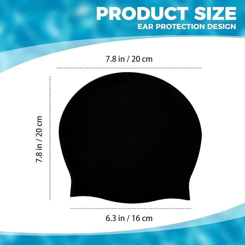 2 Pack Extra Large Swim Cap for Women and Men Adult Youth,Waterproof Silicone Swim Cap for Very Long Hair, Thick Curly Hair & Dreadlocks Braids Weaves Afro Hair in Saudi Arabia