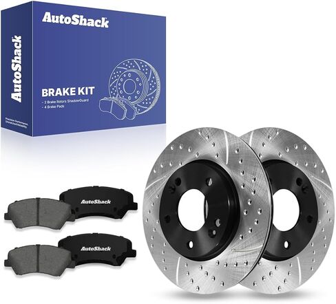 Autoshack Front Brake Kit Replacement for Kia Forte Koup Forte5 Hyundai Veloster Elantra GT Elantra Coupe 2011-2016 Elantra Disc Brake Rotors with Ceramic Brake Pad 11.0" (280.0 mm) SCD1543-R41586PR in Saudi Arabia