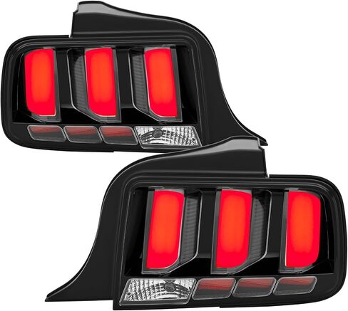 أضواء الذيل LED LED Assembly متوافقة مع Ford Mustang 2005 2006 2007 2008 2009 Light Light Brade Lamp ، Lens Smoked in Kuwait
