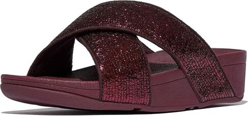 FITFLOP للسيدات LULU-STRELLED-SHIMMER CROSS SLIDES WEDGE SANDAL in Kuwait