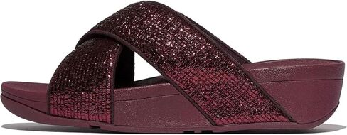 FITFLOP للسيدات LULU-STRELLED-SHIMMER CROSS SLIDES WEDGE SANDAL in Kuwait