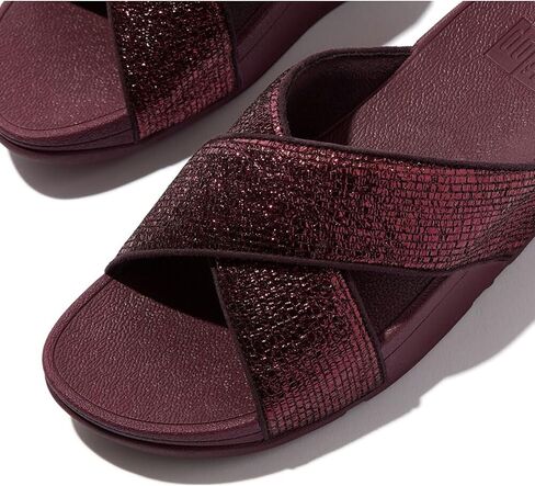 FITFLOP للسيدات LULU-STRELLED-SHIMMER CROSS SLIDES WEDGE SANDAL in Kuwait