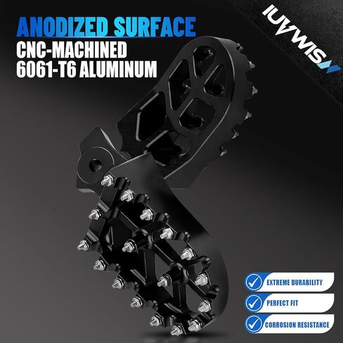 Dirt Bike Foot Pegs,Wider Motorcycle Footpegs CNC for CRF 50 CRF70 CRF80 CRF100 XR50 XR70 XR80 XR100 CRF 70 80 100 XR 50 70 80 100 Z50R Black in Saudi Arabia