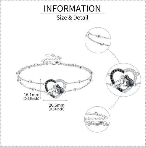 Ladybug Infinity Bracelet 925 Sterling Silver Ladybug Infinity Double Layered Chain Ladybug Jewellery Gifts for Women in Saudi Arabia