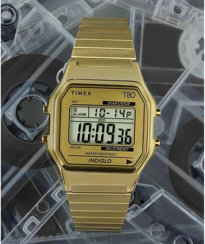 Timex للجنسين T80 36mm Watch - سوار أبيض الاتصال الرقمي العلبة البيضاء in Kuwait