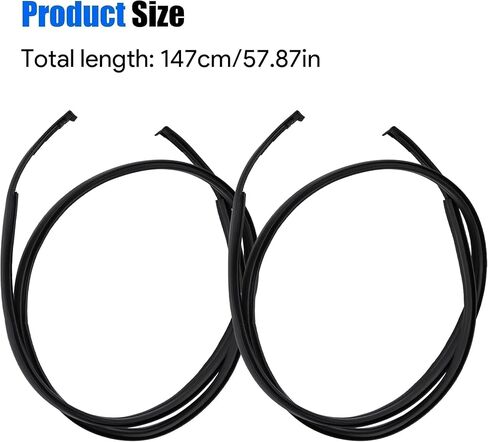 1Pair Roof Molding Drip Weatherstrip Car Side Trim Seal Strip Compatible with Toyota Tundra 4 Full Doors Crew Cab 2007-2020 Replace 75552-0C060 75551-0C060 755520C060 755510C060(Not Fit Double Cab) in Saudi Arabia