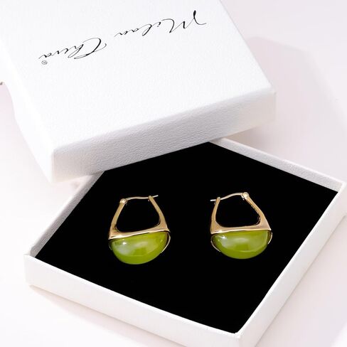 Milan Chiva 14K Gold Hoop Earrings for Women, Plated Chunky Earrings Glitter Sparkle Huggie Dainty Hypoallergenic Hoop Earrings for Womens Jewelry in Kuwait