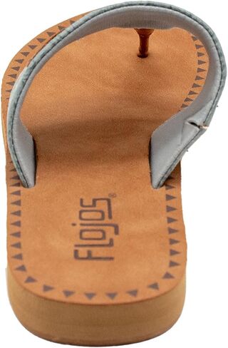 Flojos Women's Grace Flat Sandal ، Aqua Artisan ، 8 in Saudi Arabia
