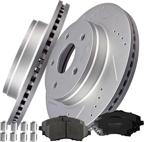 Allcombo 11.9" Front Disc Brakes Rotors and Ceramic Pads for 2008-2016 Chrysler Town & Country, Dodge Grand Caravan, 2009-2013 Dodge Journey, for Ram C/V, VW Routan Brake kit Replacement 53051 1273 in Kuwait