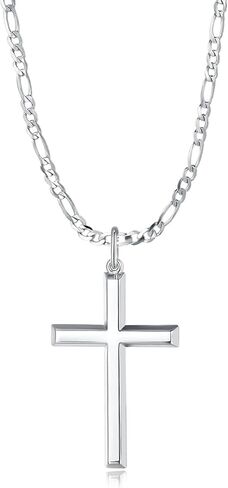 Fancime White Gold مطلي 925 قلادة قلادة من الفضة الفضية الاسترليني مع هدايا سلسلة ارتباط الصلبة 4 ملم من الرجال ، 24 بوصة in Saudi Arabia