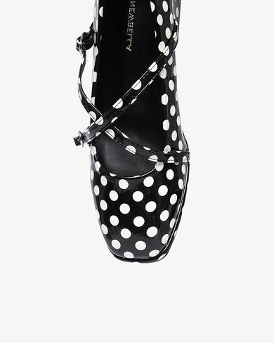 أحذية ماري جين النسائية مكتنزة بلوك كعب الزفاف أحذية للنساء منخفضة الكعب إغلاق مربع مضخات اصبع القدم in Kuwait