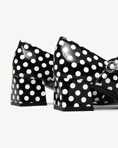 أحذية ماري جين النسائية مكتنزة بلوك كعب الزفاف أحذية للنساء منخفضة الكعب إغلاق مربع مضخات اصبع القدم in Kuwait