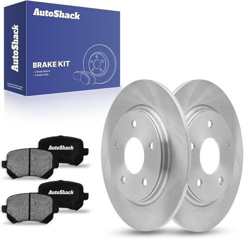 Autoshack Rear Brake Kit Replacement for VW Routan Dodge Journey 2008-2011 Grand Caravan 2008-2011 Chrysler Town & Country V6 Disc Brake Rotors with Ceramic Brake Pad 12.0" (305.0 mm) CBO630521326CGR in Saudi Arabia